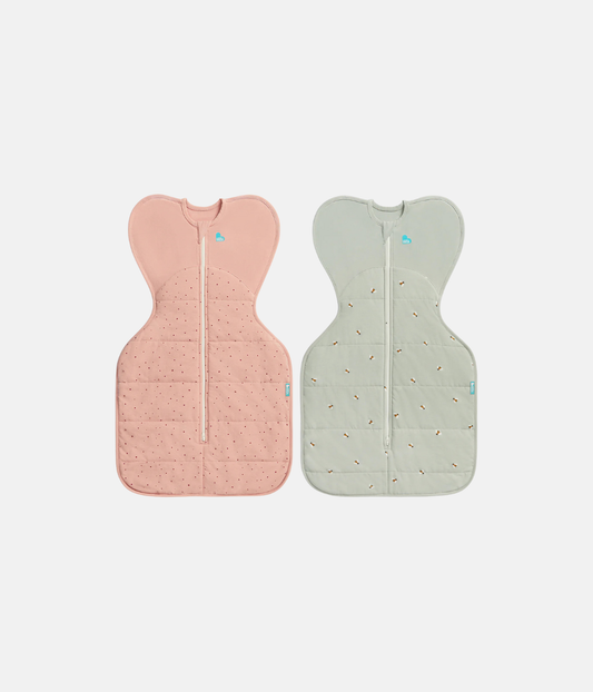 Swaddle Up Starter Bundle 2 Pack | 2.5 TOG | Rose Pebbles | Olive Bees