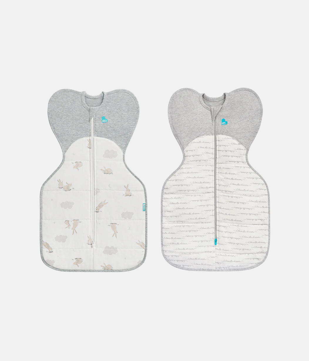 Swaddle Up Starter Bundle 2 Pack | 2.5 TOG | White Cloud Bunnies | White Dreamer