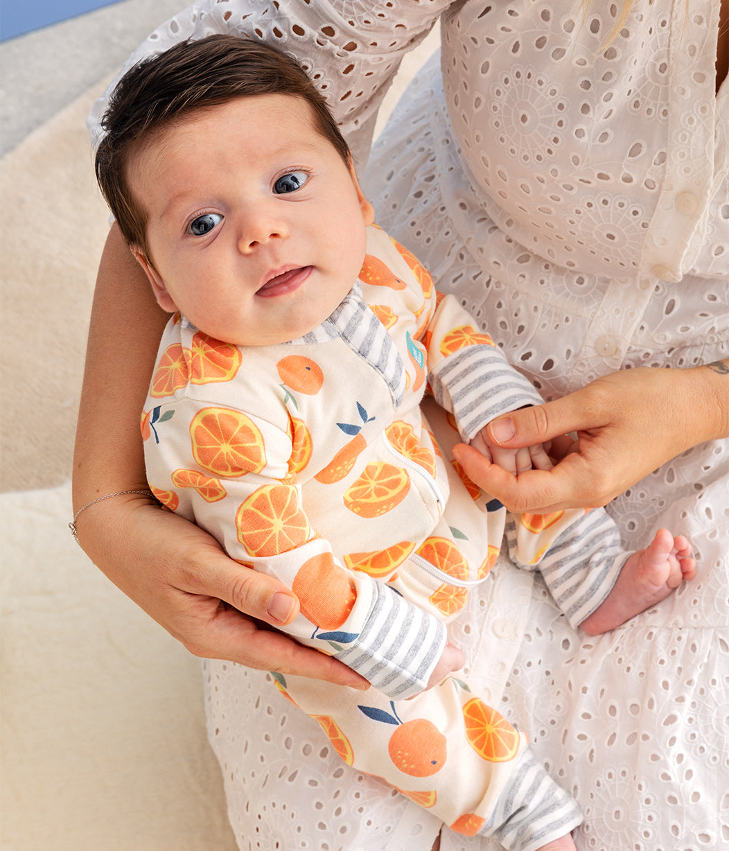 Footless Romper Sweet Dreams Orange