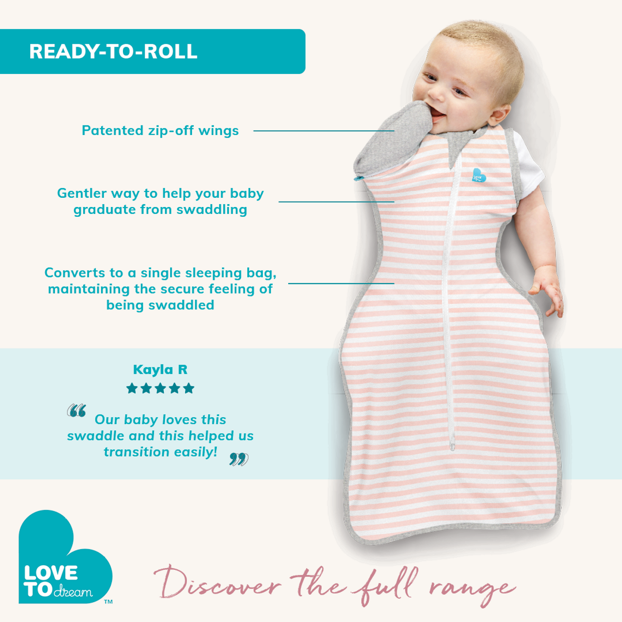 Swaddle Up™ Transition Bag Bamboo Lite Mint Superstar