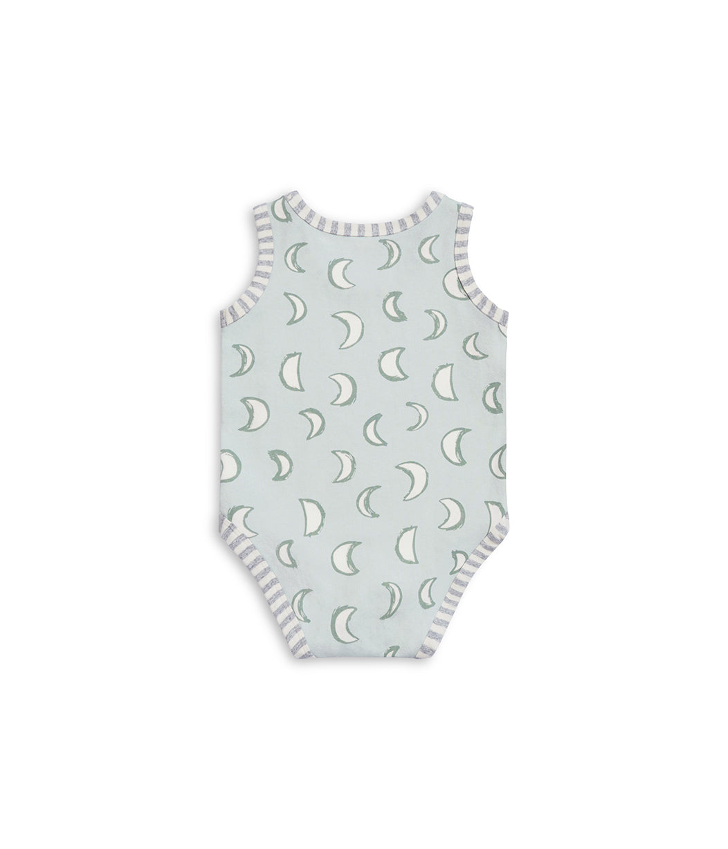 Bodysuit Sleeveless Green Eclipse Cotton