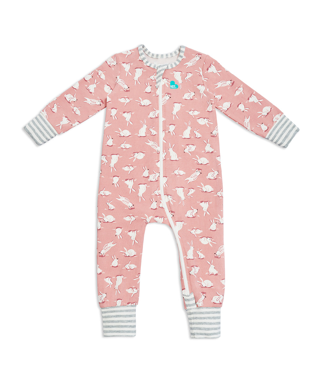 Footless Romper Pink Cottontail Cotton