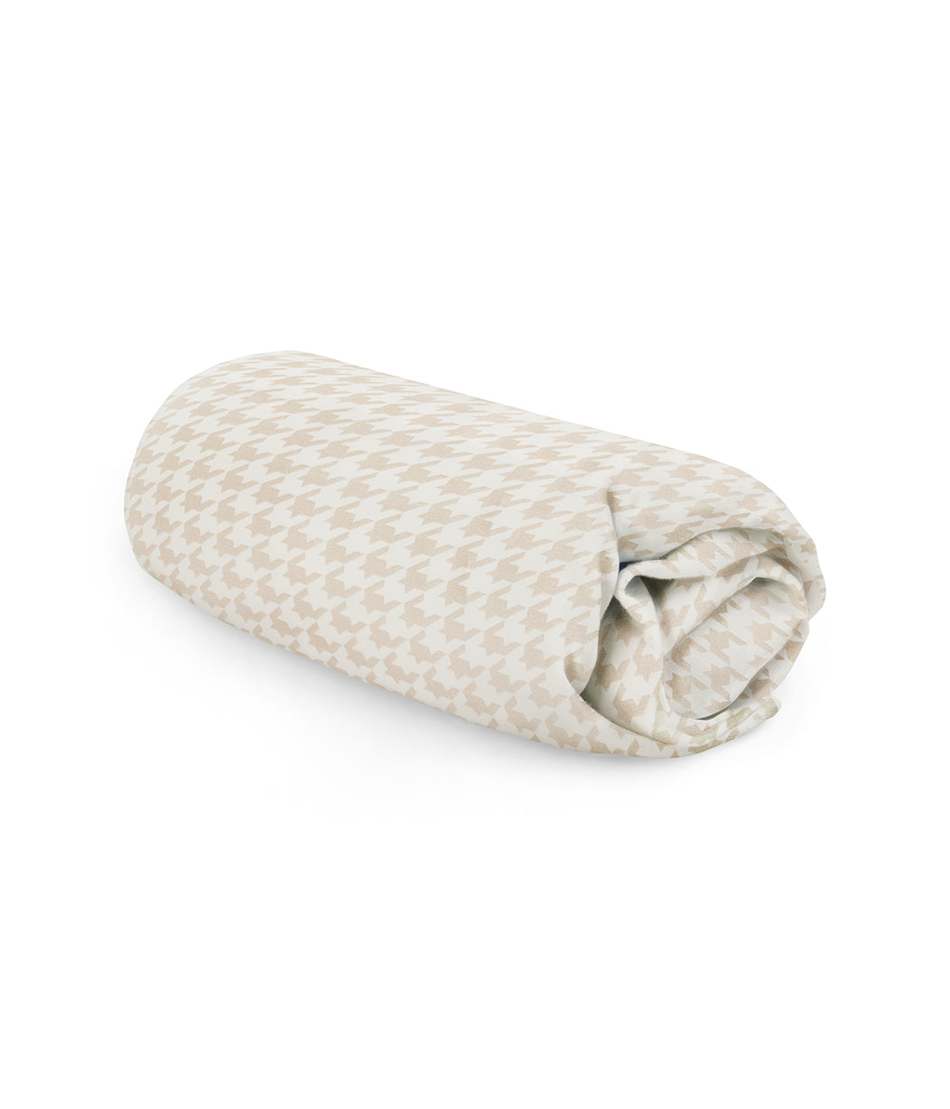 HushDry™ 2-in-1 Waterproof Fitted Single Sheet Viscose from Bamboo Tan Houndstooth