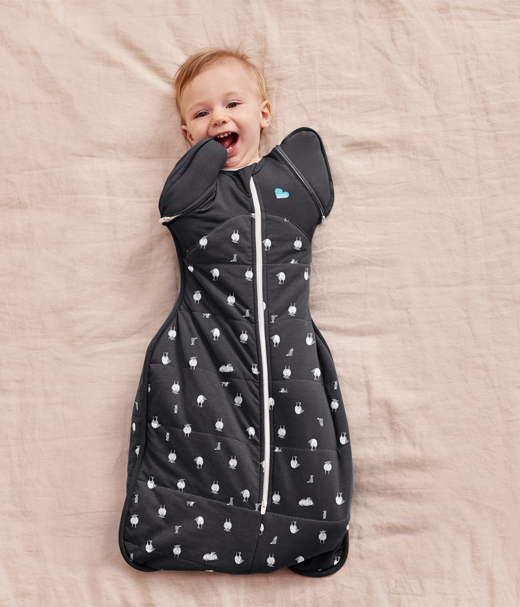 Swaddle Up™ Transition Bag 2.5 TOG Organic Cotton/Merino Wool Charcoal Lamb's Best Friend
