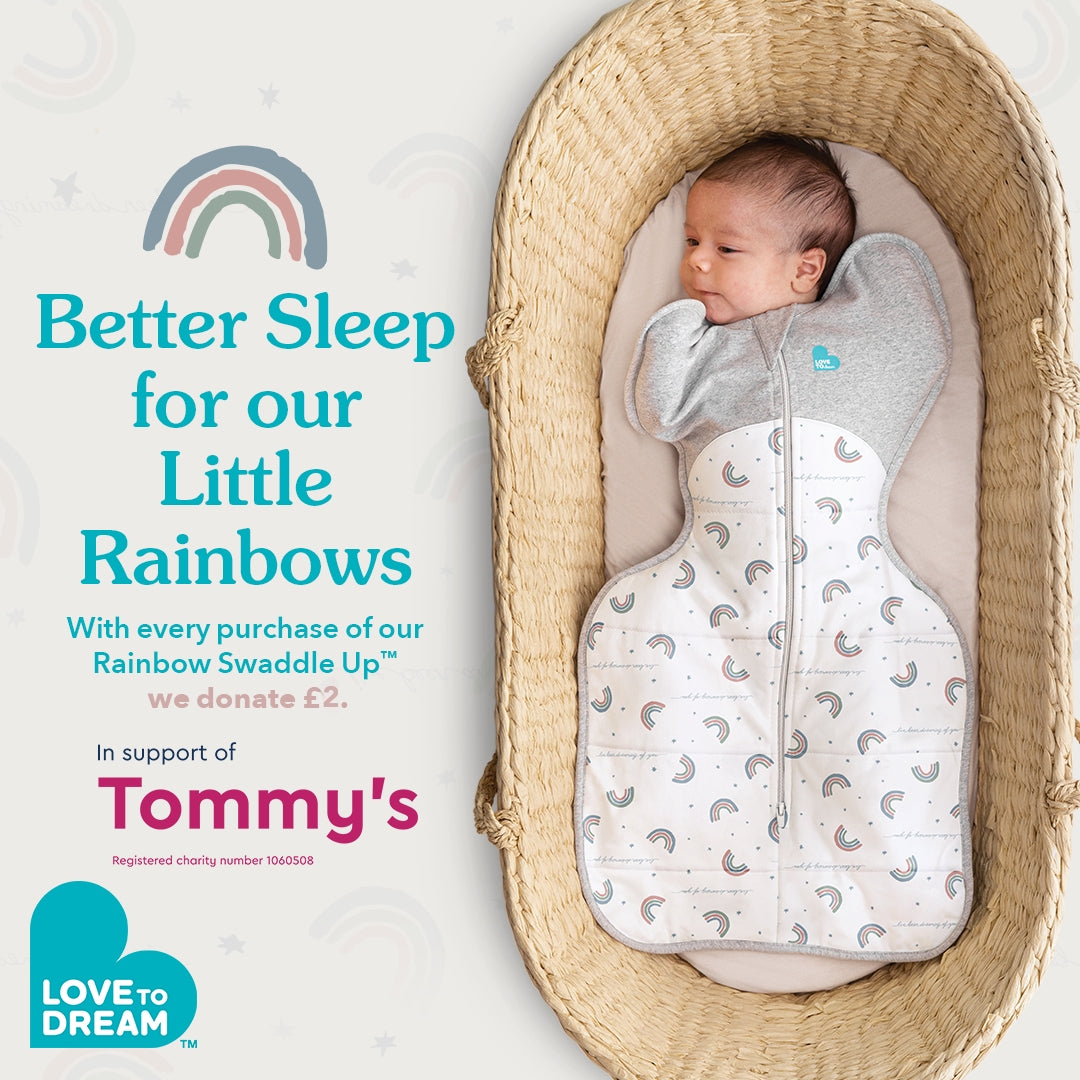 Swaddle Up™ 2.5 TOG Cotton White Rainbow