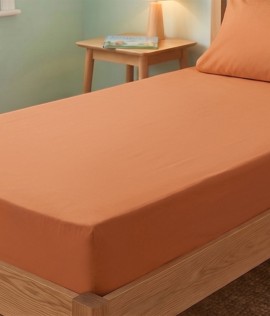 HushDry™ 2-in-1 Waterproof Fitted Single Sheet Viscose from Bamboo Hazel