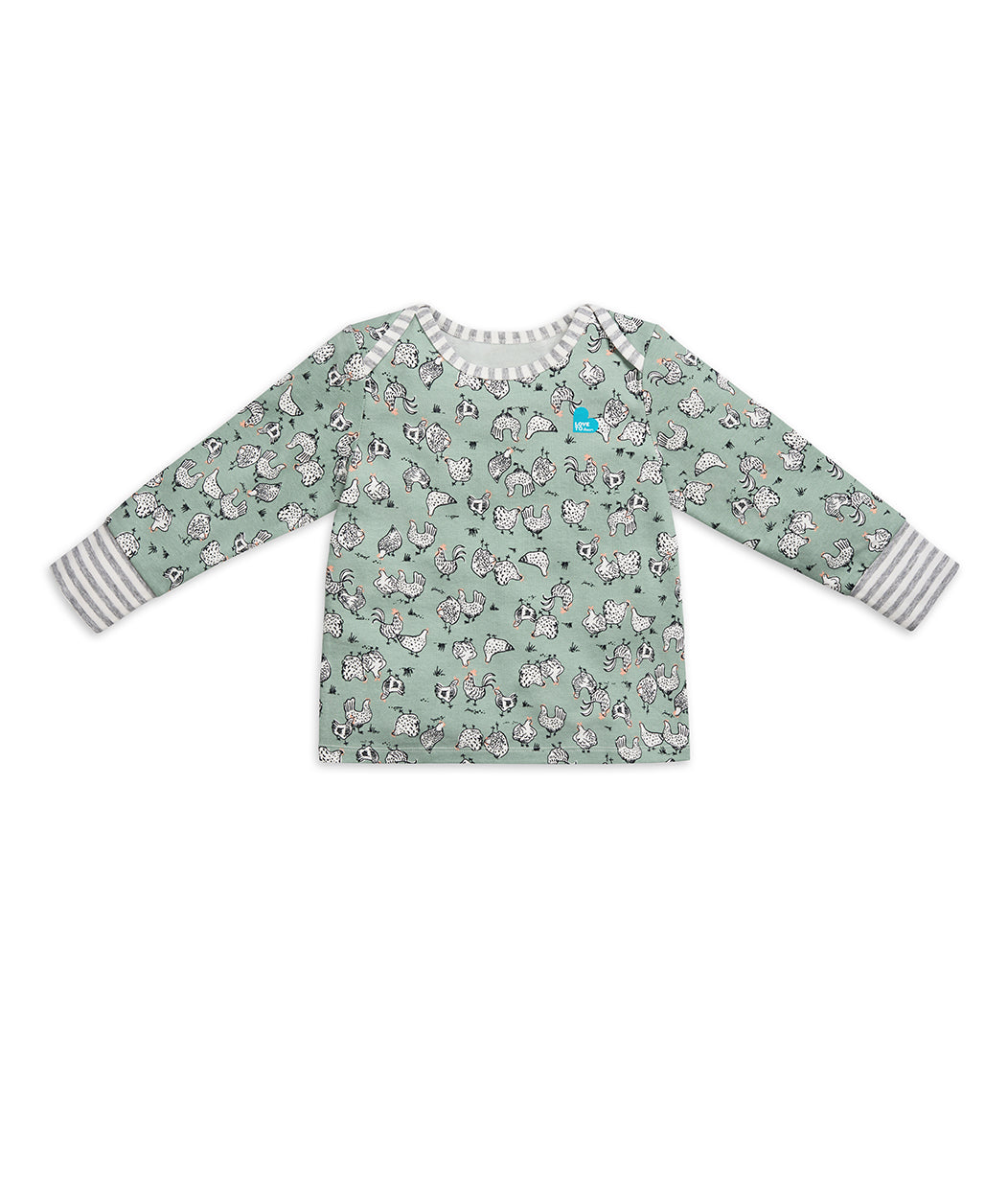 Long Sleeve Pyjamas Chicken Run Olive