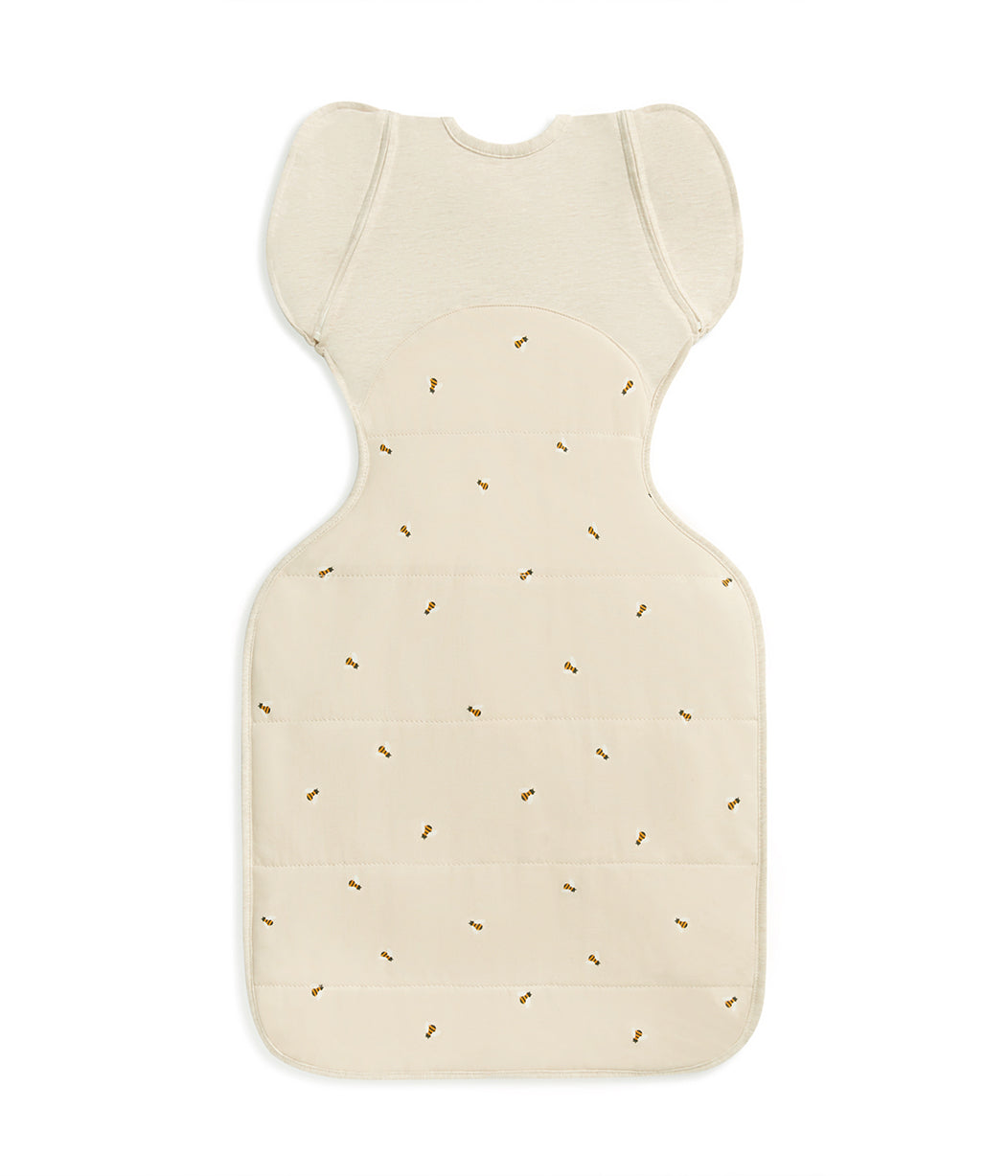 Swaddle Up™ 2-in-1 Early Roller Transition Bag 2.5 TOG Cotton Oatmeal Bees