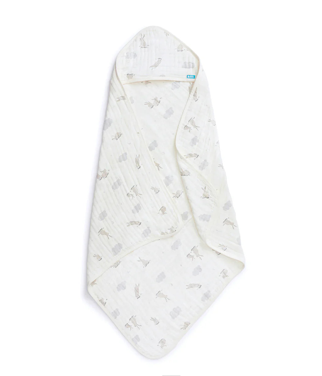 Baby Bath Bundle | Hooded Towel, Wash Cloth | Cloud Bunnies