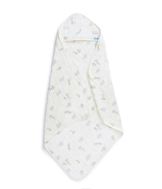 Baby Bath Bundle | Hooded Towel, Wash Cloth | Cloud Bunnies