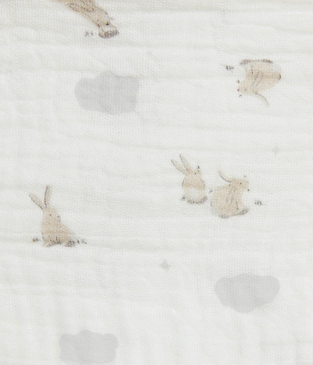 Baby Bath Bundle | Hooded Towel, Wash Cloth | Cloud Bunnies