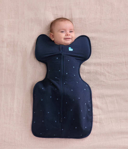 Swaddle Up Starter Bundle | 1.5 | 2.5 TOG | Navy Twinkle Embroidery | Oatmeal Starturn Quilted