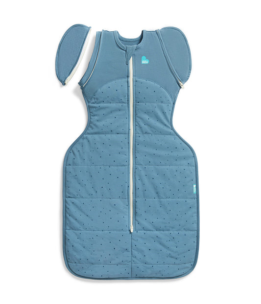 Swaddle Up™ 2-in-1 Transition Bag 2.5 TOG Cotton Storm Blue Pebbles