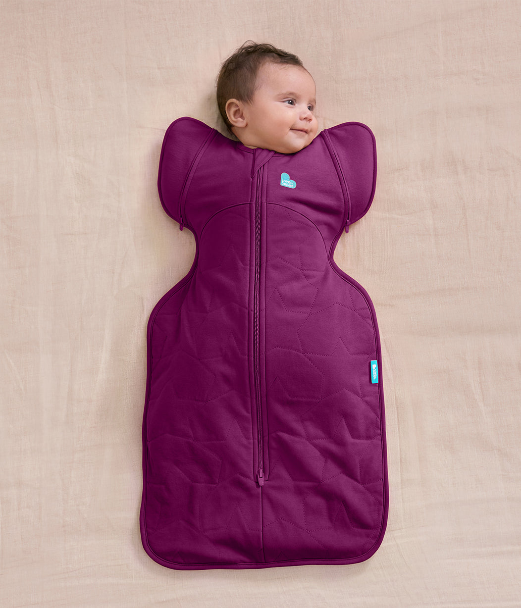 Swaddle Up™ 2-in-1 Transition Bag 2.5 TOG Cotton Plum Starturn Quilted