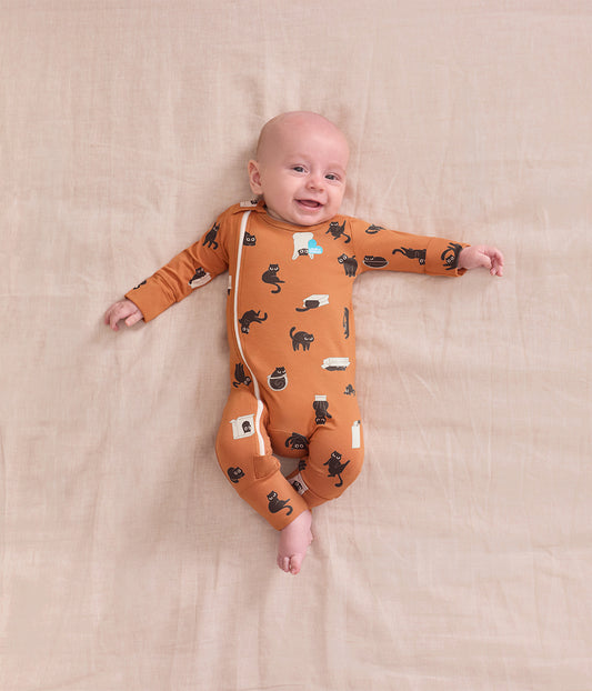 Babygrow Viscose from Bamboo Hazel Black Cat Moods