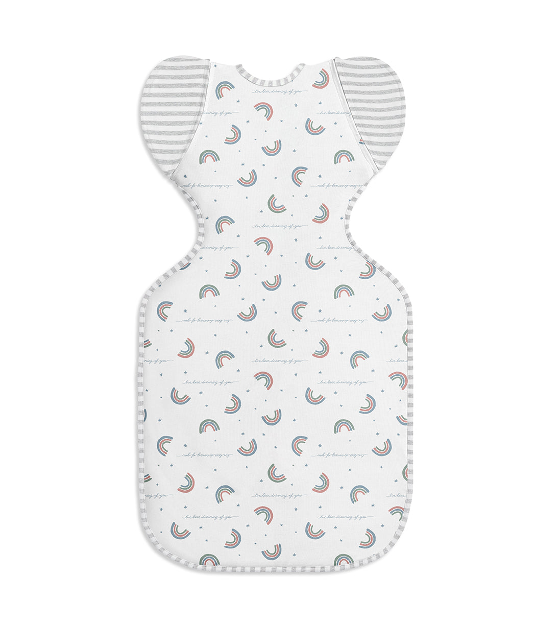 Swaddle Up™ Transition Bag Moderate (20-24°C) White Rainbow Dream Cotton