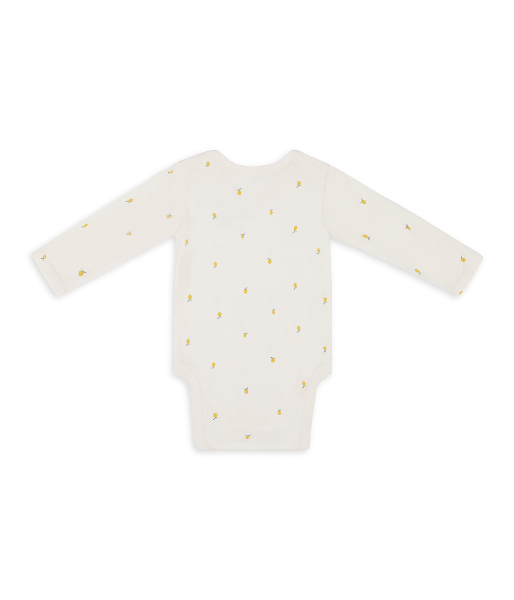 Bodysuit Long Sleeve Viscose from Bamboo Cream Lemons