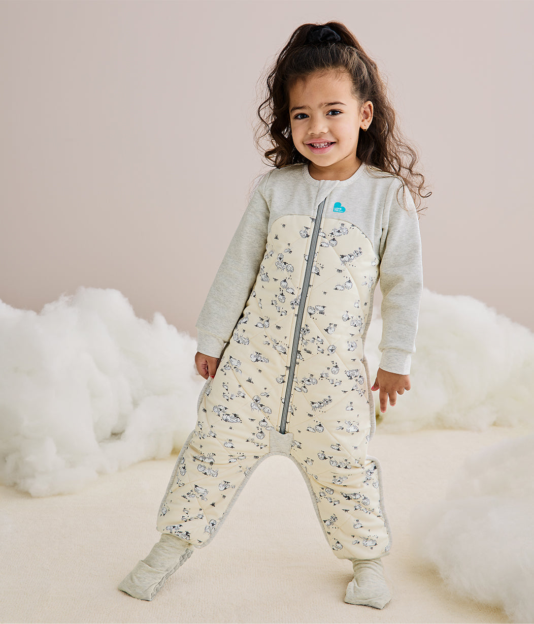 Organic Cotton/Merino Wool Sleep Suit Sand Extra Warm