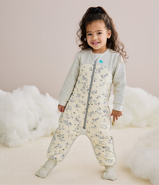 Sleep Suit Long Sleeve 3.5 TOG Organic Cotton/Merino Wool Sand Sheep Life