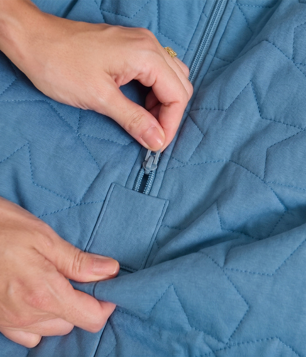 Sleep Bag Sleeveless 2.5 TOG Cotton Storm Blue Starturn Quilted