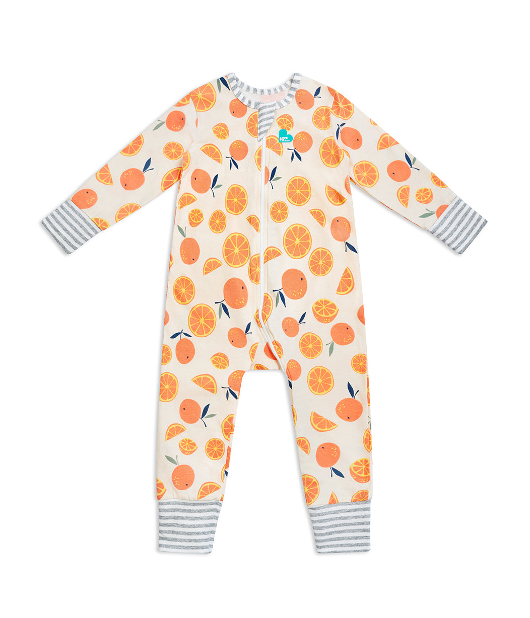 Footless Romper Sweet Dreams Orange