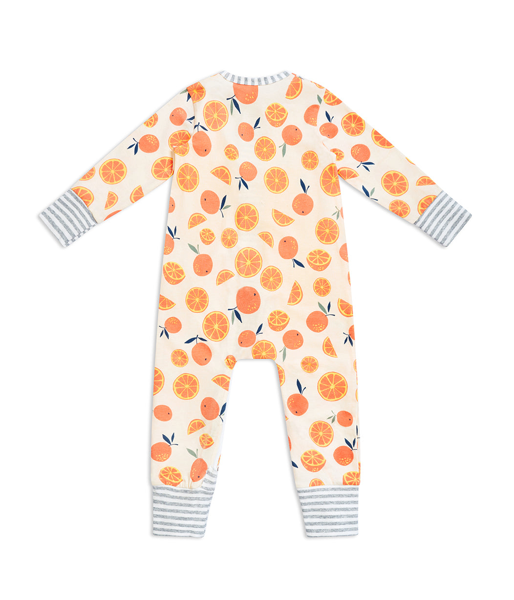 Footless Romper Sweet Dreams Orange