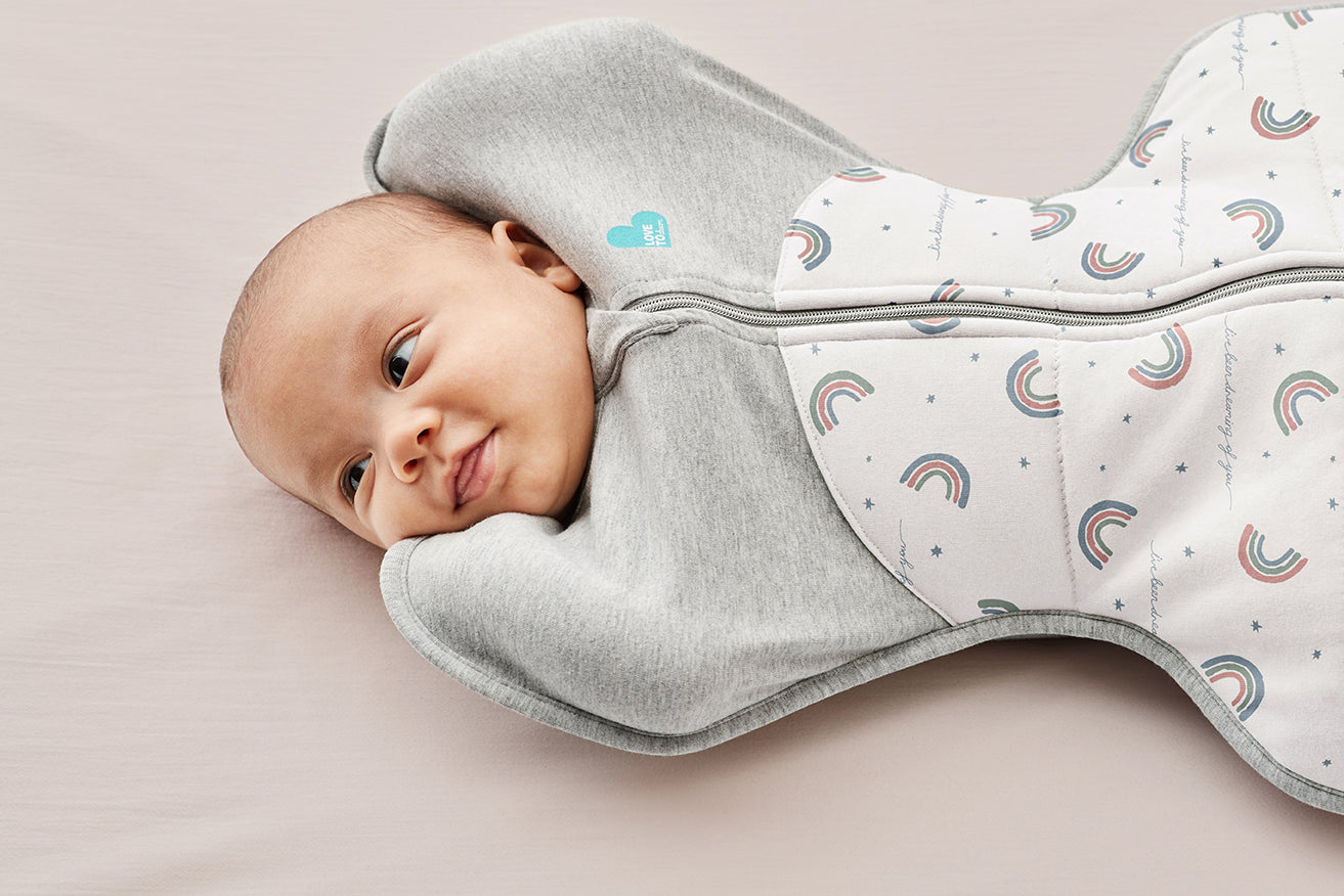 Swaddle Up™ 2.5 TOG Cotton White Rainbow