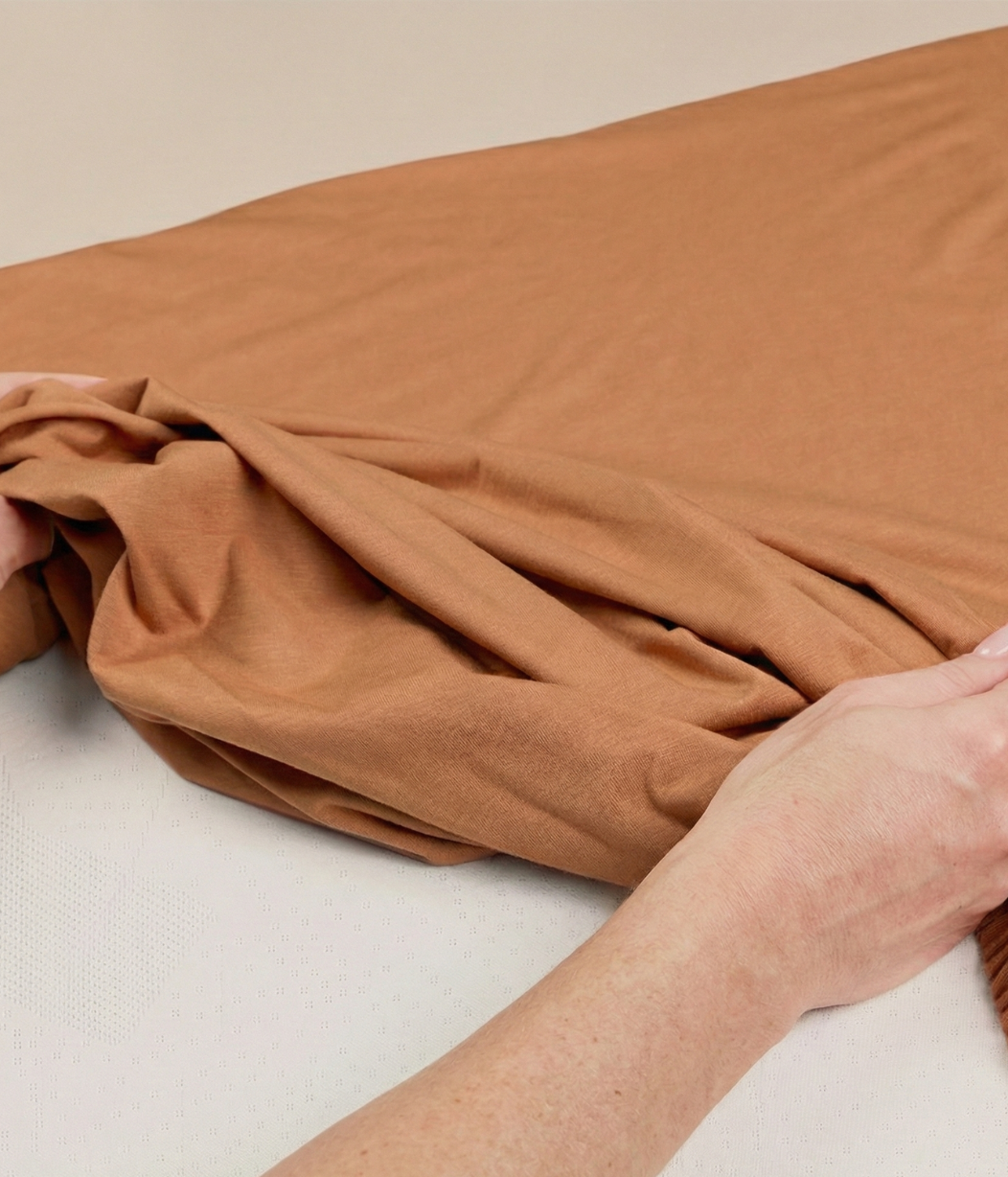 HushDry™ 2-in-1 Waterproof Fitted Cot Bed Sheet Viscose from Bamboo Hazel