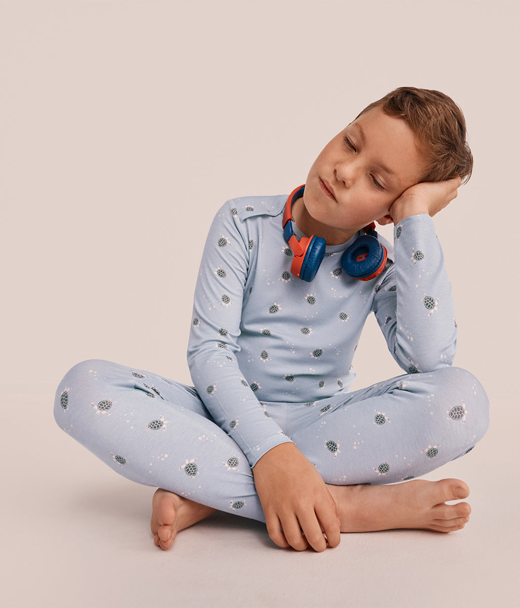 Sleep Suit & Pyjama Bundle | 2.5 TOG | Storm Blue Pebbles | Blue Turtally