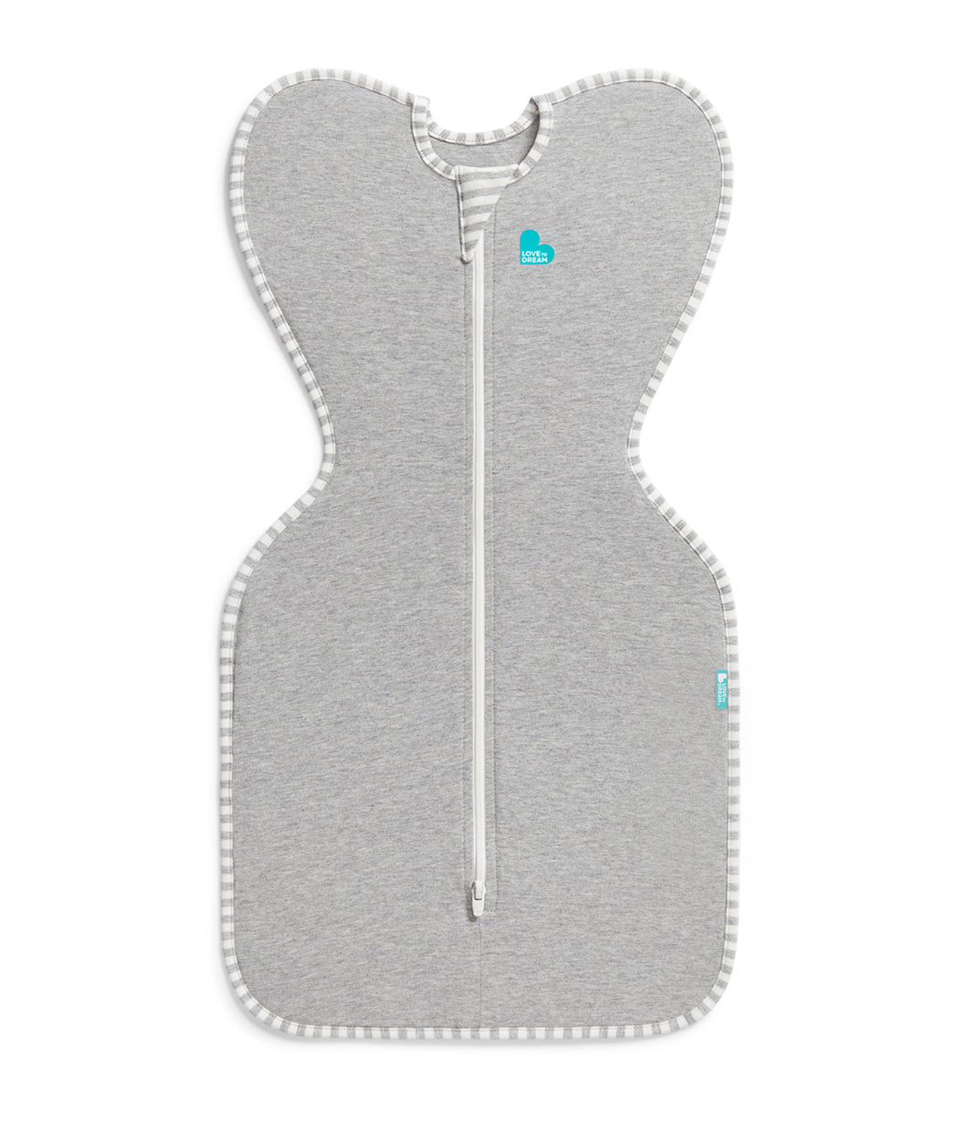 Sleep Machine Swaddle Up Starter Bundle | 1.0 | 1.5 TOG | Grey | Dusty Pink Moon and Back