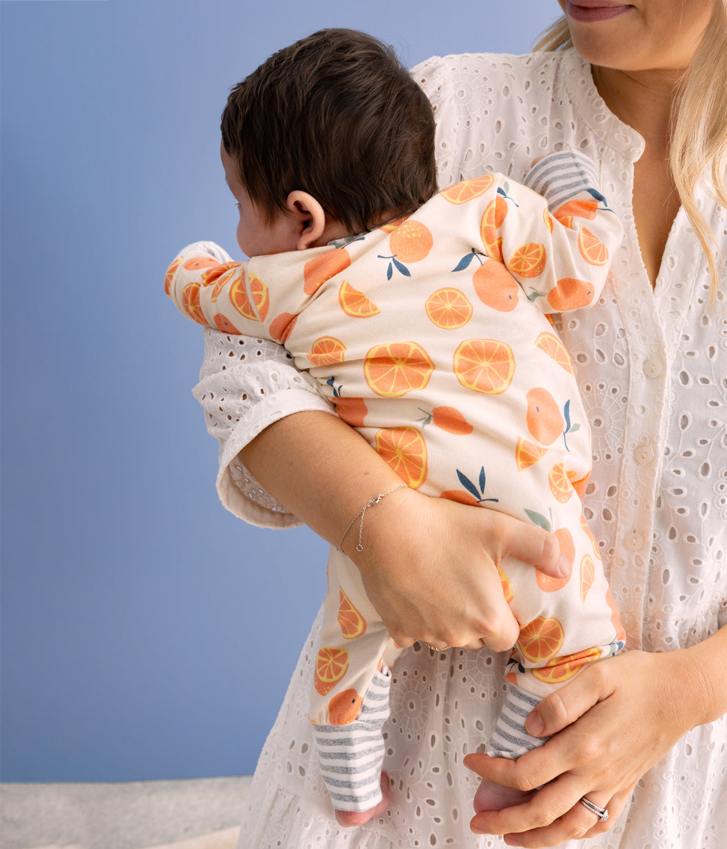 Footless Romper Sweet Dreams Orange