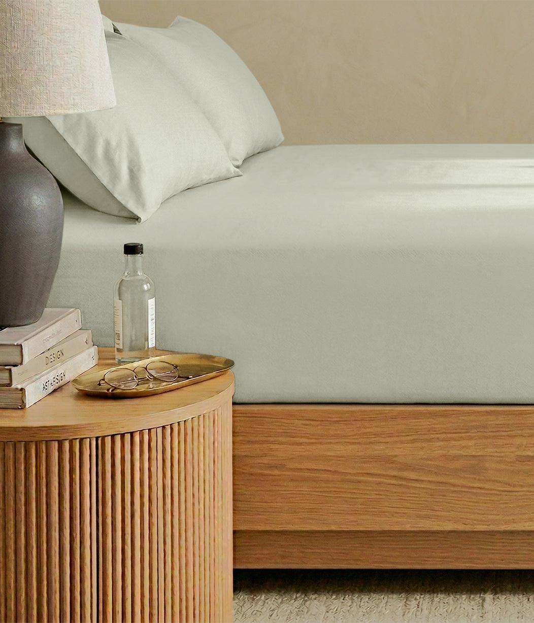 HushDry™ 2-in-1 Waterproof Fitted Super King Sheet Viscose from Bamboo Sage