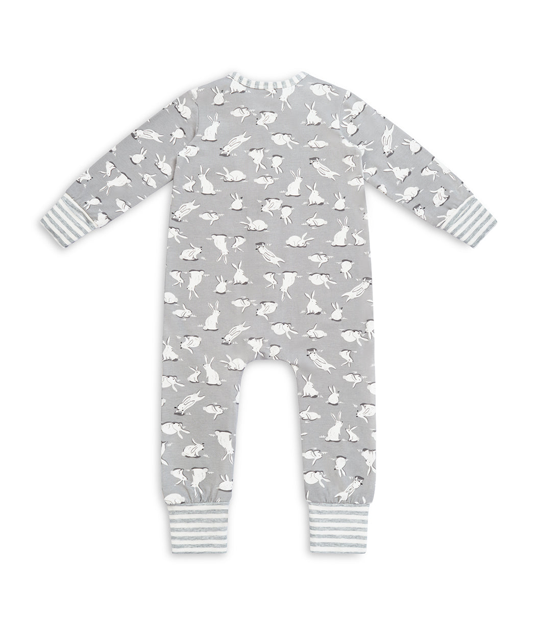 Footless Romper Cottontail Grey