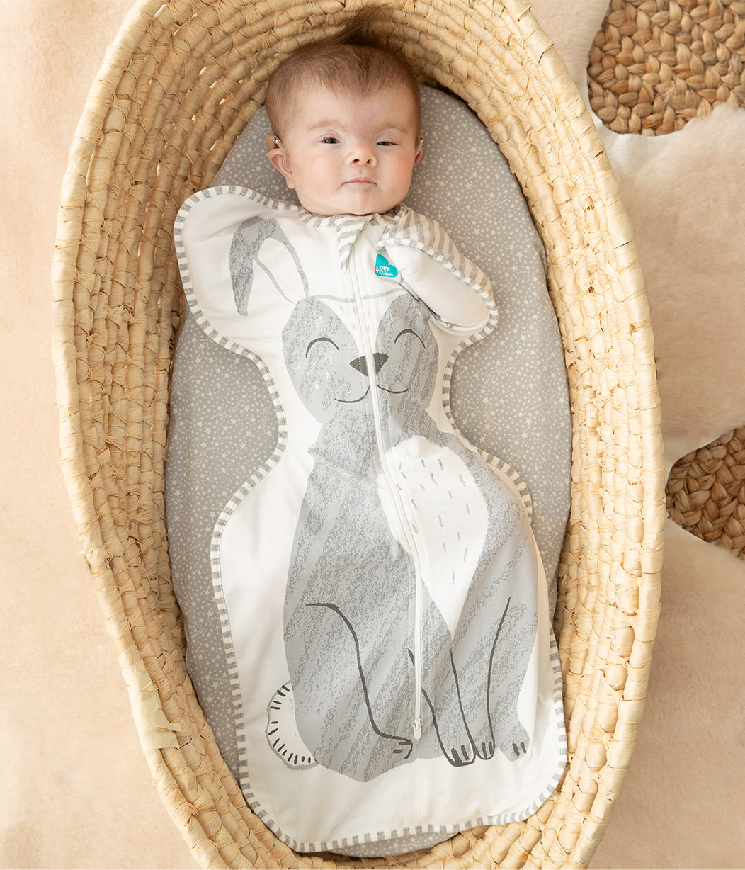 Swaddle Up™ Original Moderate Stevie The Bunny™ Grey