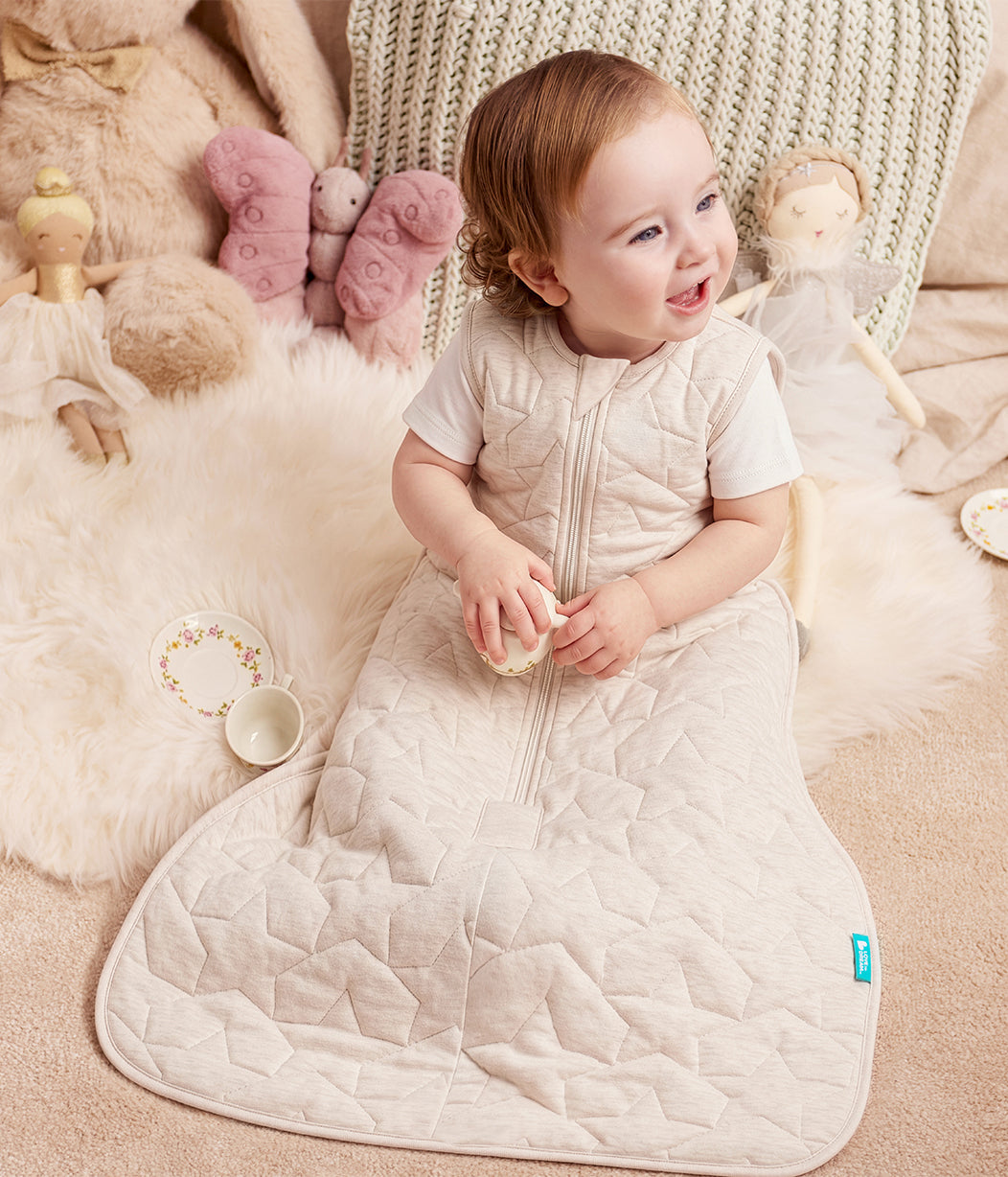 Sleep Bag Sleeveless 2.5 TOG Cotton Oatmeal Starturn Quilted