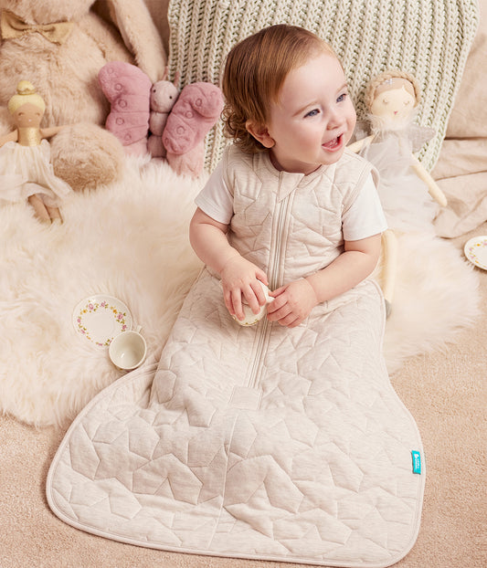 Sleep Bag Sleeveless 2.5 TOG Cotton Oatmeal Starturn Quilted