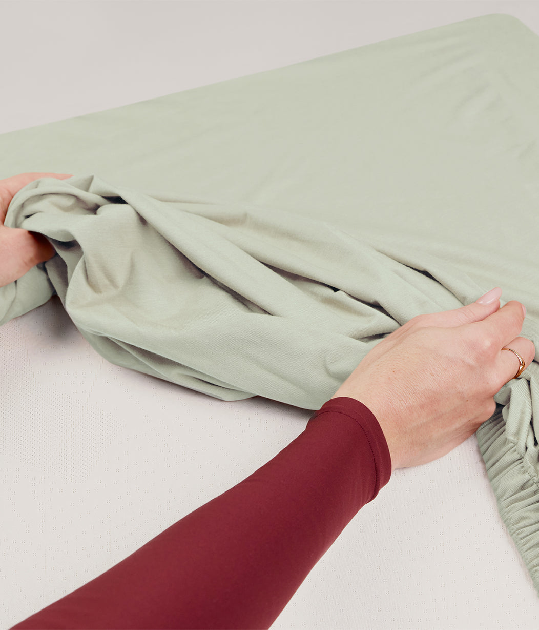 HushDry™ 2-in-1 Waterproof Fitted Super King Sheet Viscose from Bamboo Sage