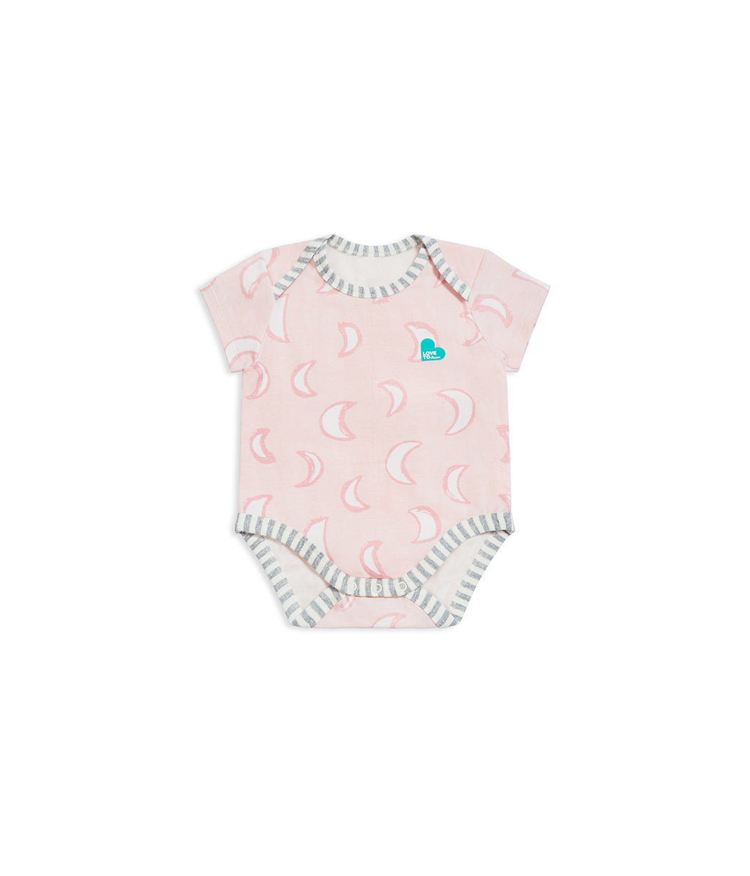 Bodysuit Short Sleeve Pink Eclipse Cotton