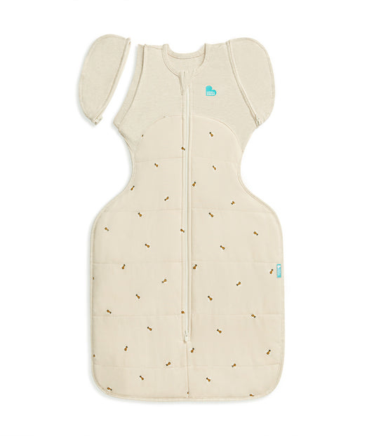 Swaddle Up™ 2-in-1 Early Roller Transition Bag 2.5 TOG Cotton Oatmeal Bees