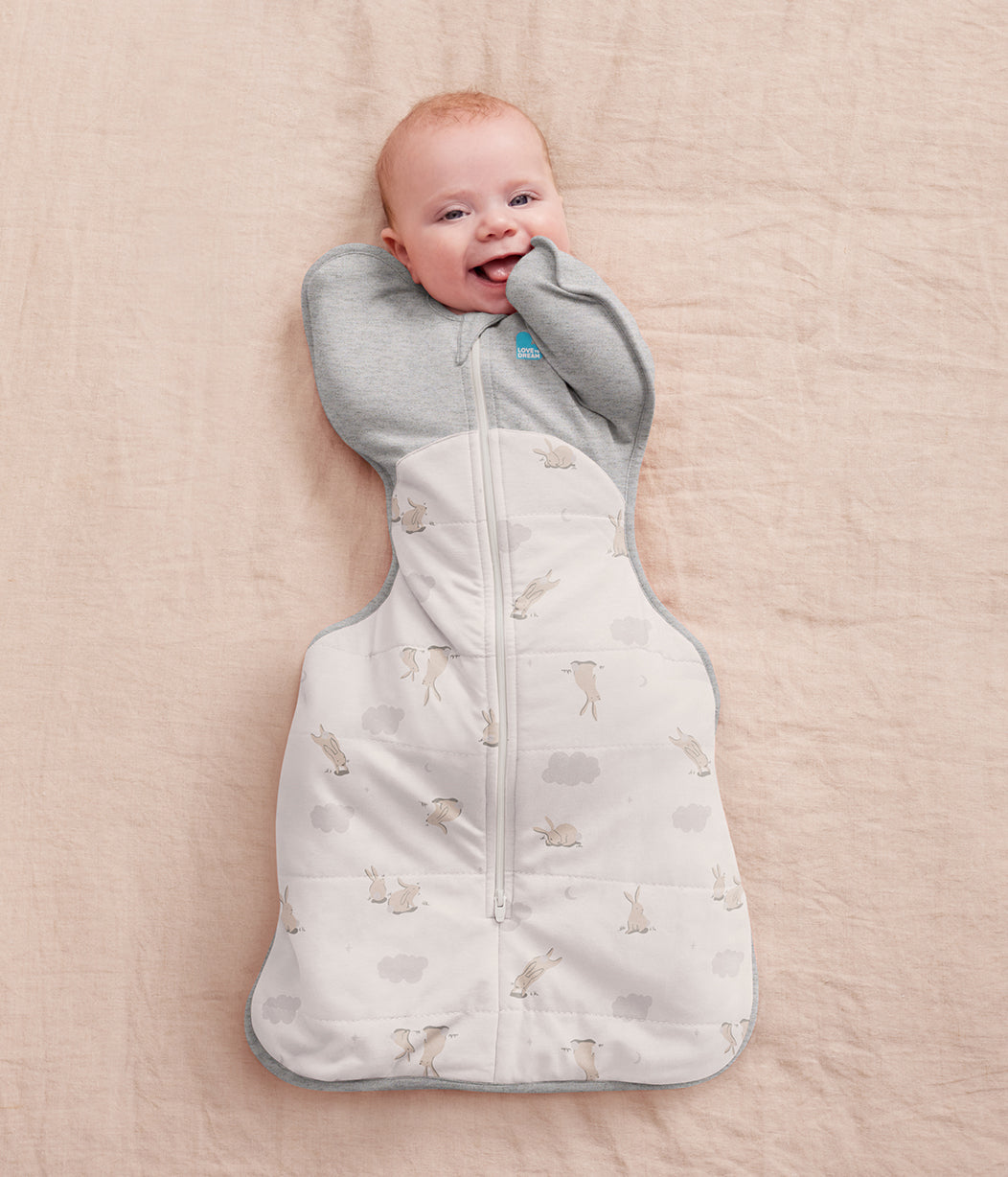 Swaddle Up™ 2.5 TOG Cotton White Cloud Bunnies