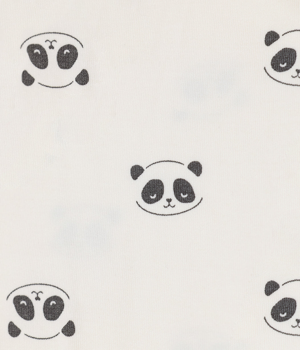 Kids Pyjama Set Long Sleeve Viscose from Bamboo Cream Sleepy Pandas