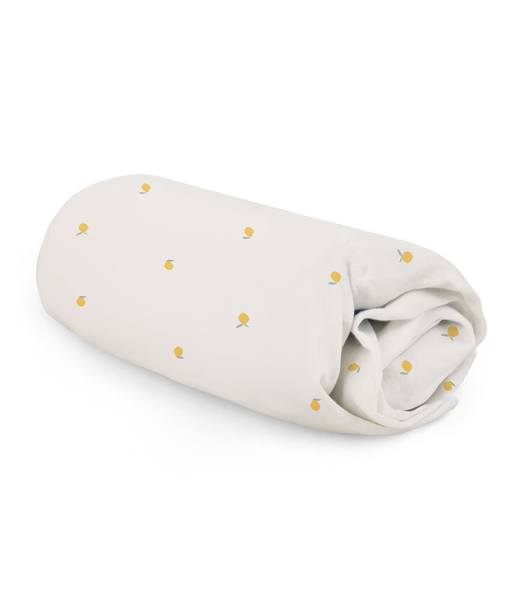 HushDry™ 2-in-1 Waterproof Fitted Cot Bed Sheet Viscose from Bamboo Cream Lemons