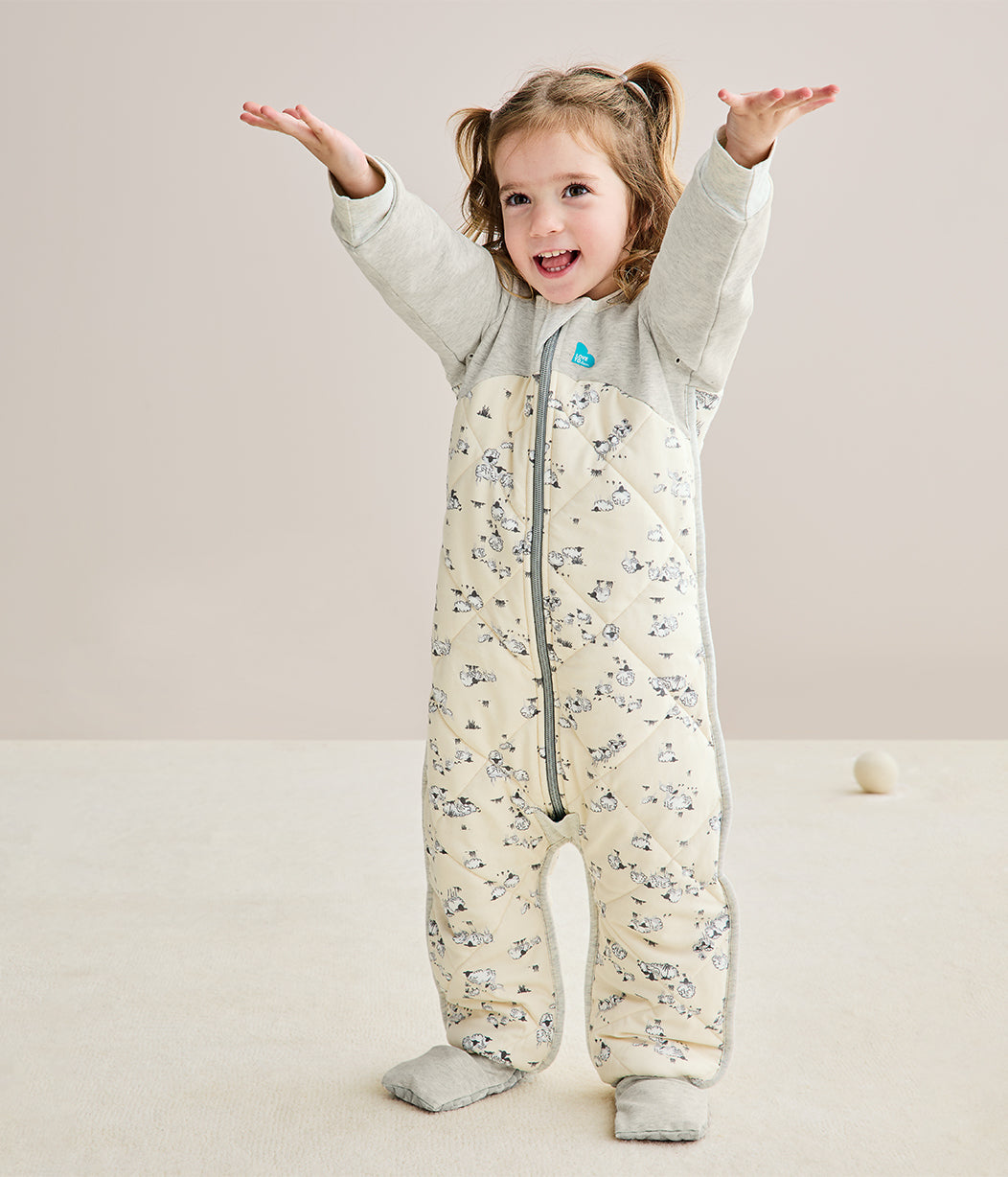 Organic Cotton/Merino Wool Sleep Suit Sand Extra Warm