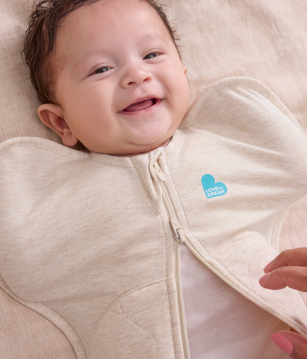 Swaddle Up™ 2.5 TOG Cotton Oatmeal Starturn Quilted