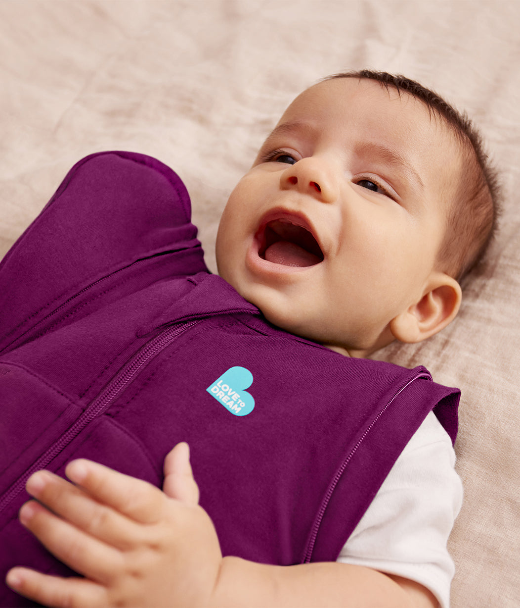 Swaddle Up™ 2-in-1 Transition Bag 2.5 TOG Cotton Plum Starturn Quilted