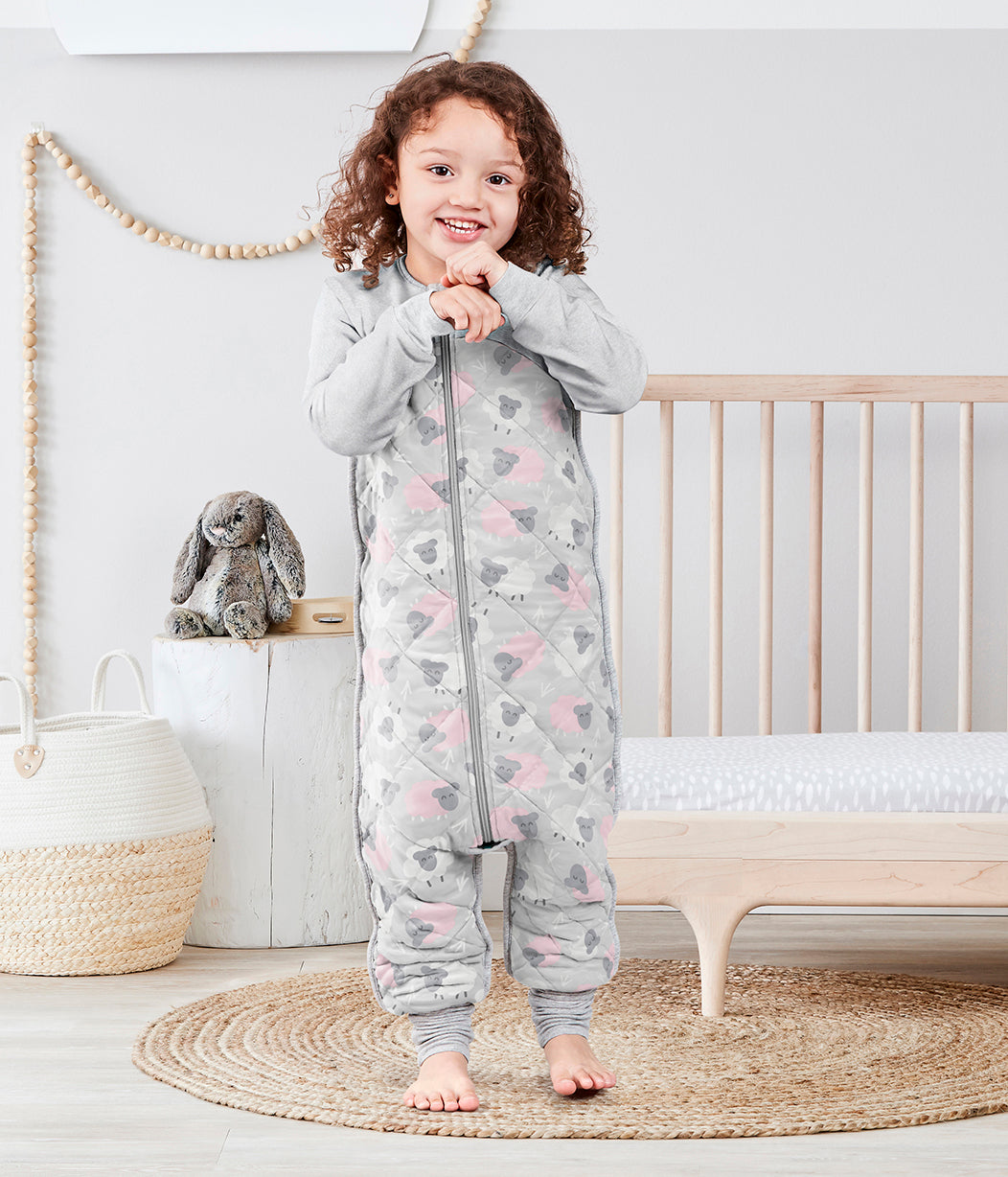 Sleep Suit Organic/Merino Warm Pink Sheep