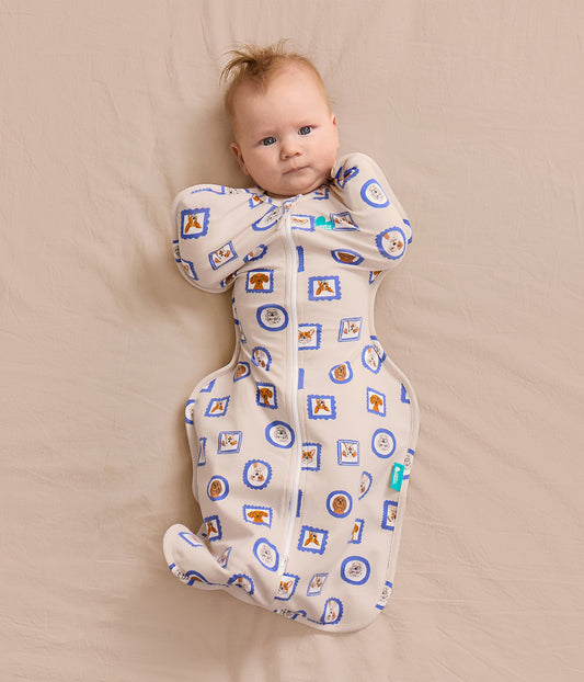 Swaddle Up™ 1.0 TOG Cotton Tan Puppy Portrait