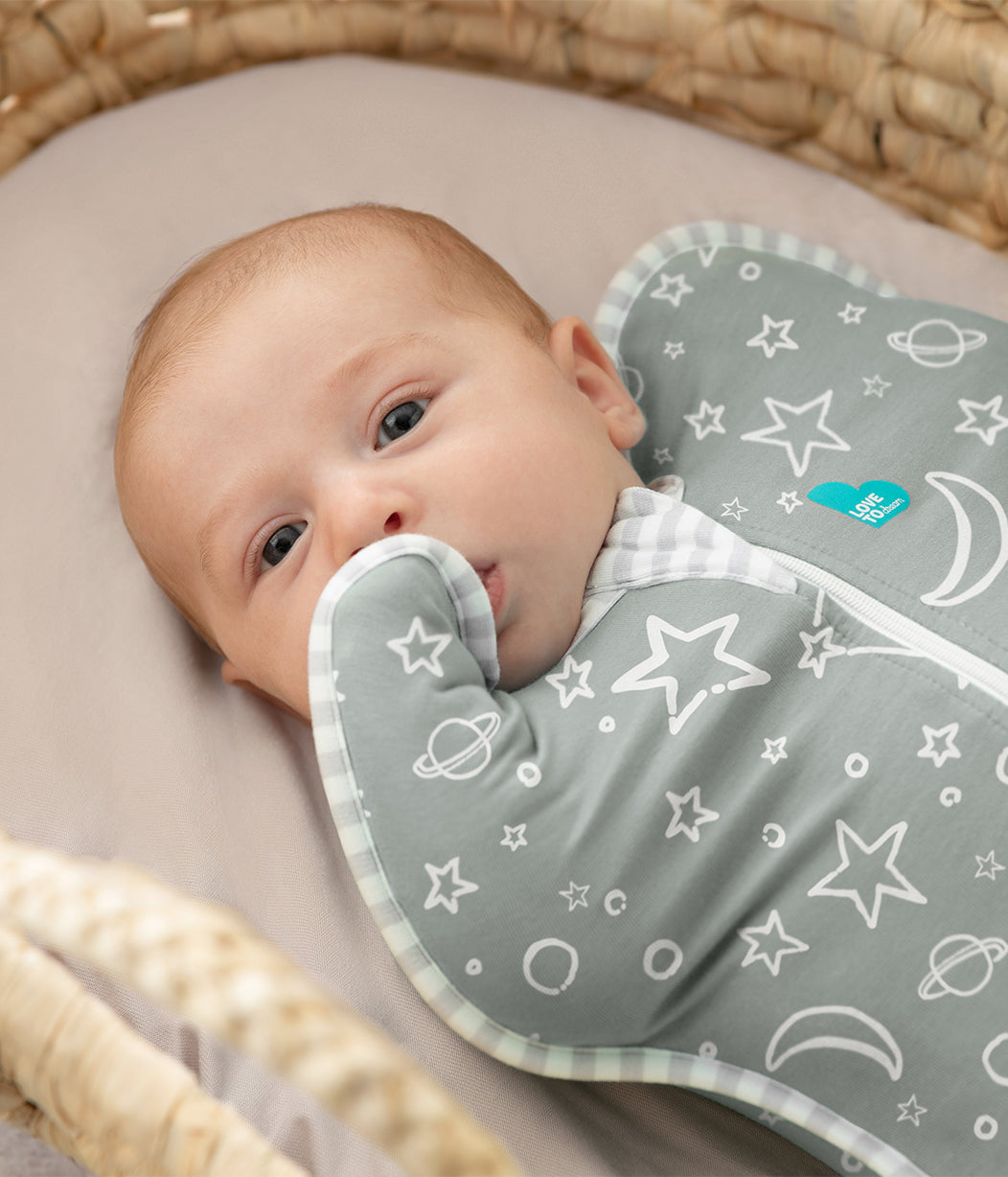 Swaddle Up™ Bamboo Stars & Moon Olive