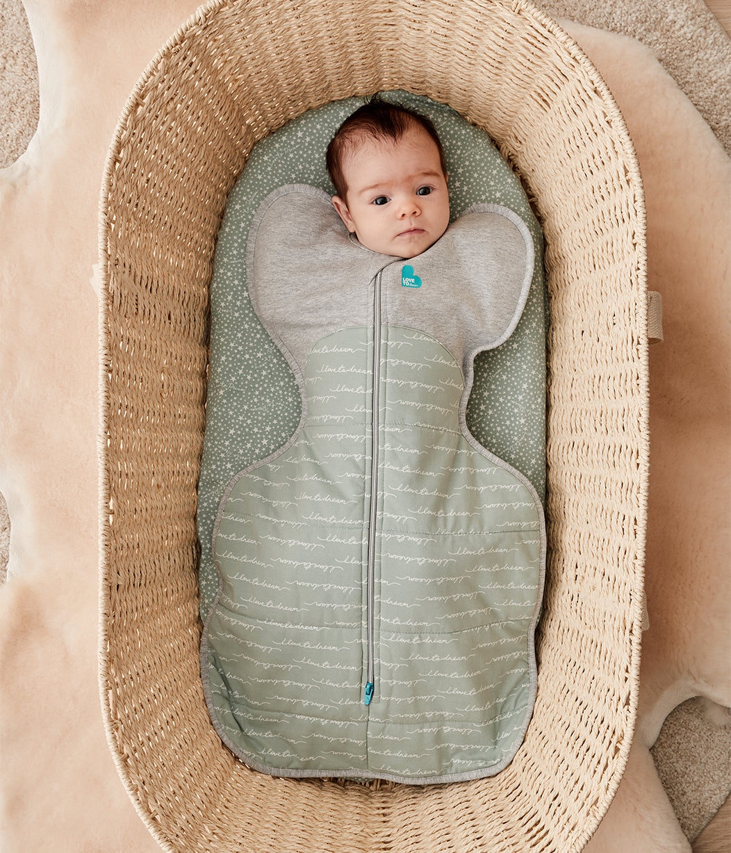 Swaddle Up™ Cool (16-20°C) Olive Dreamer Quilted Cotton