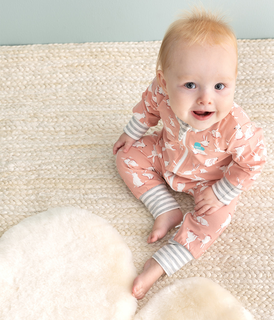 Footless Romper Cottontail Rose